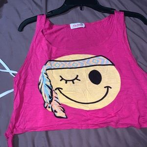 smiley crop top
